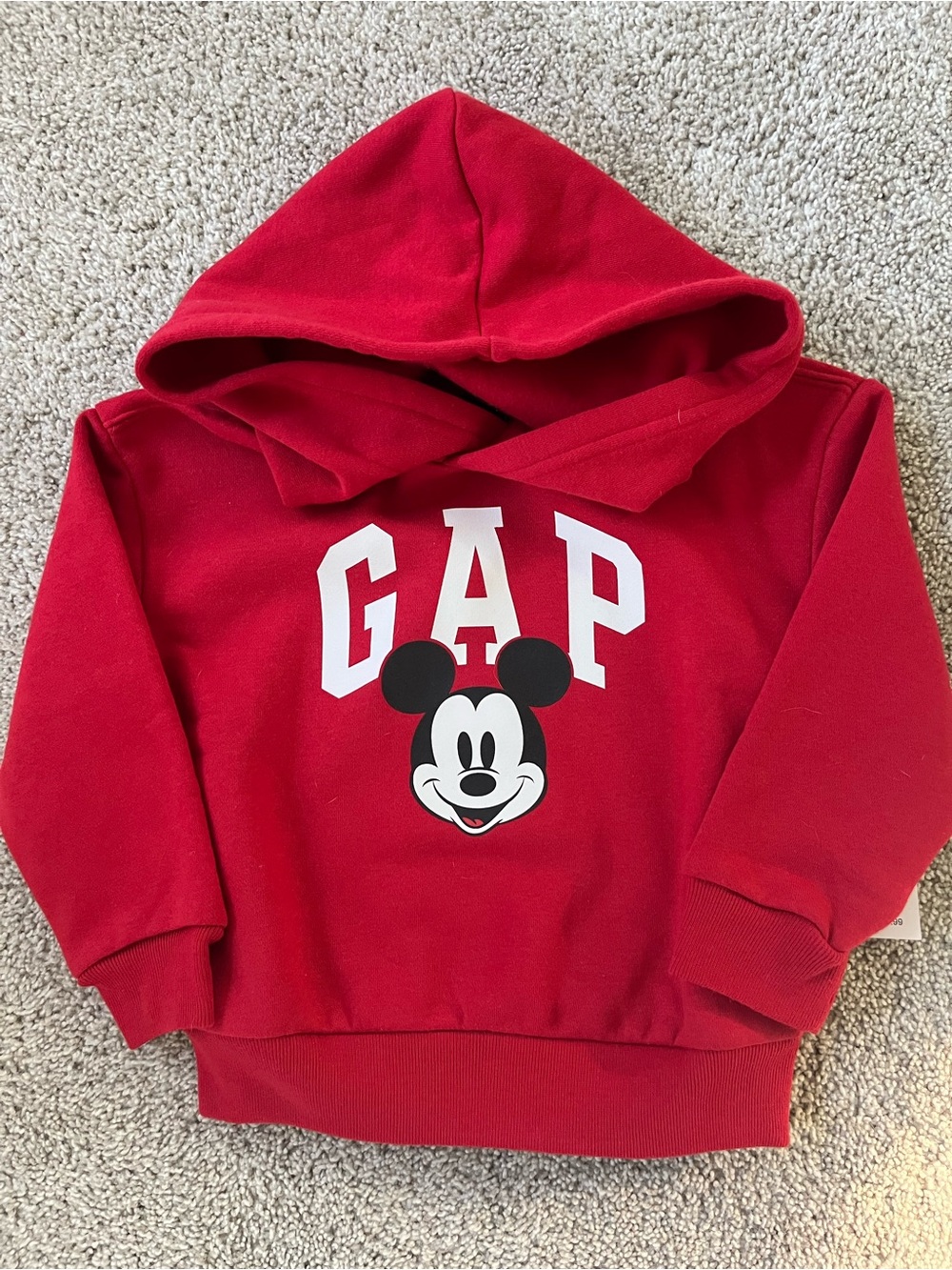 GAP x Disney - Red Mickey Mouse Hooded Sweatshirt